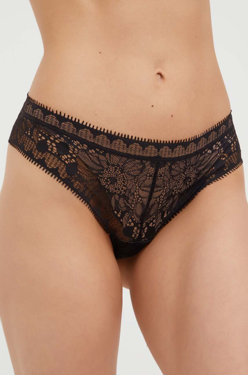 Chantelle chiloti brazilieni culoarea negru - Pled.ro