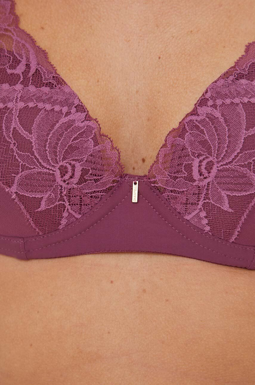 Chantelle sutien culoarea violet satin neted - Pled.ro