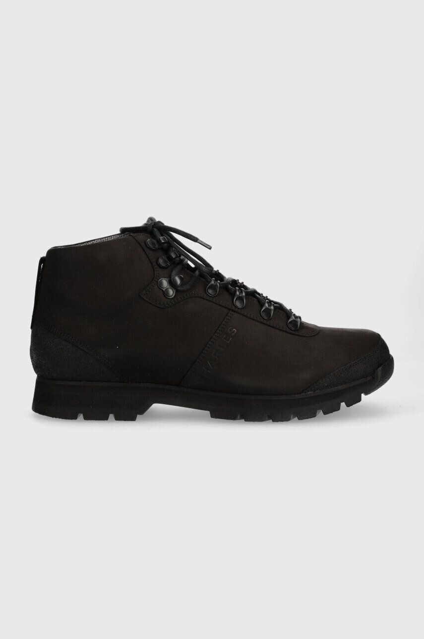 Charles Footwear ghete de piele Carney barbati culoarea negru Carney.Hiker.Black - Pled.ro