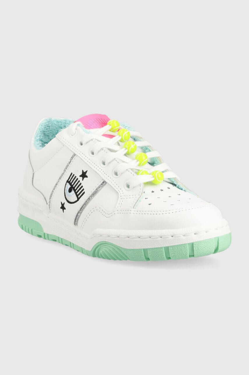 Chiara Ferragni sneakers din piele CF3112_009 culoarea alb CF1 LOW - Pled.ro