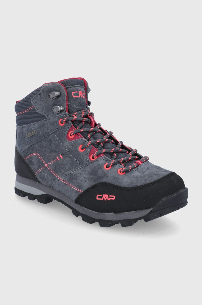 CMP pantofi ALCOR MID WMN TREKKING SHOE WP femei culoarea gri - Pled.ro