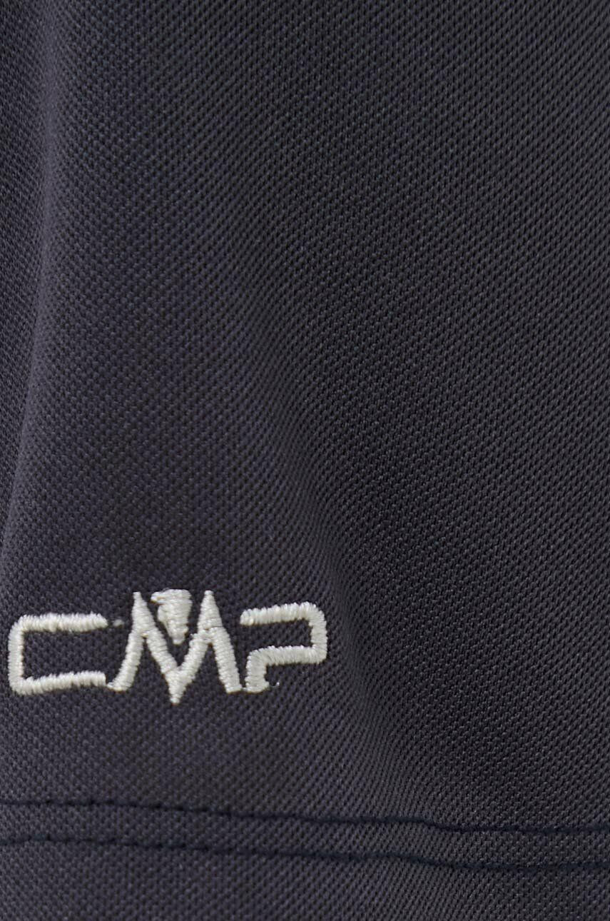 CMP tricou culoarea gri cu guler - Pled.ro