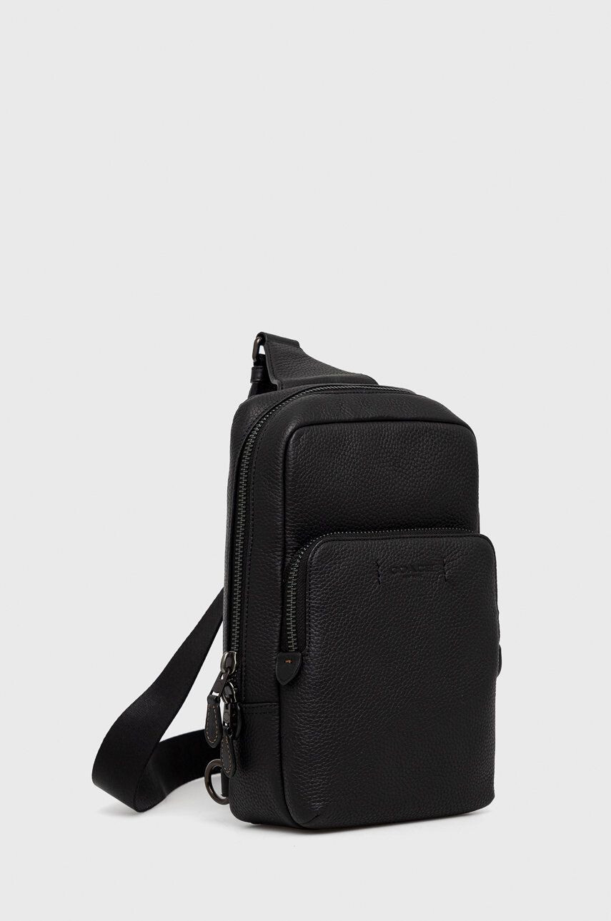 Coach borseta de piele barbati culoarea negru - Pled.ro