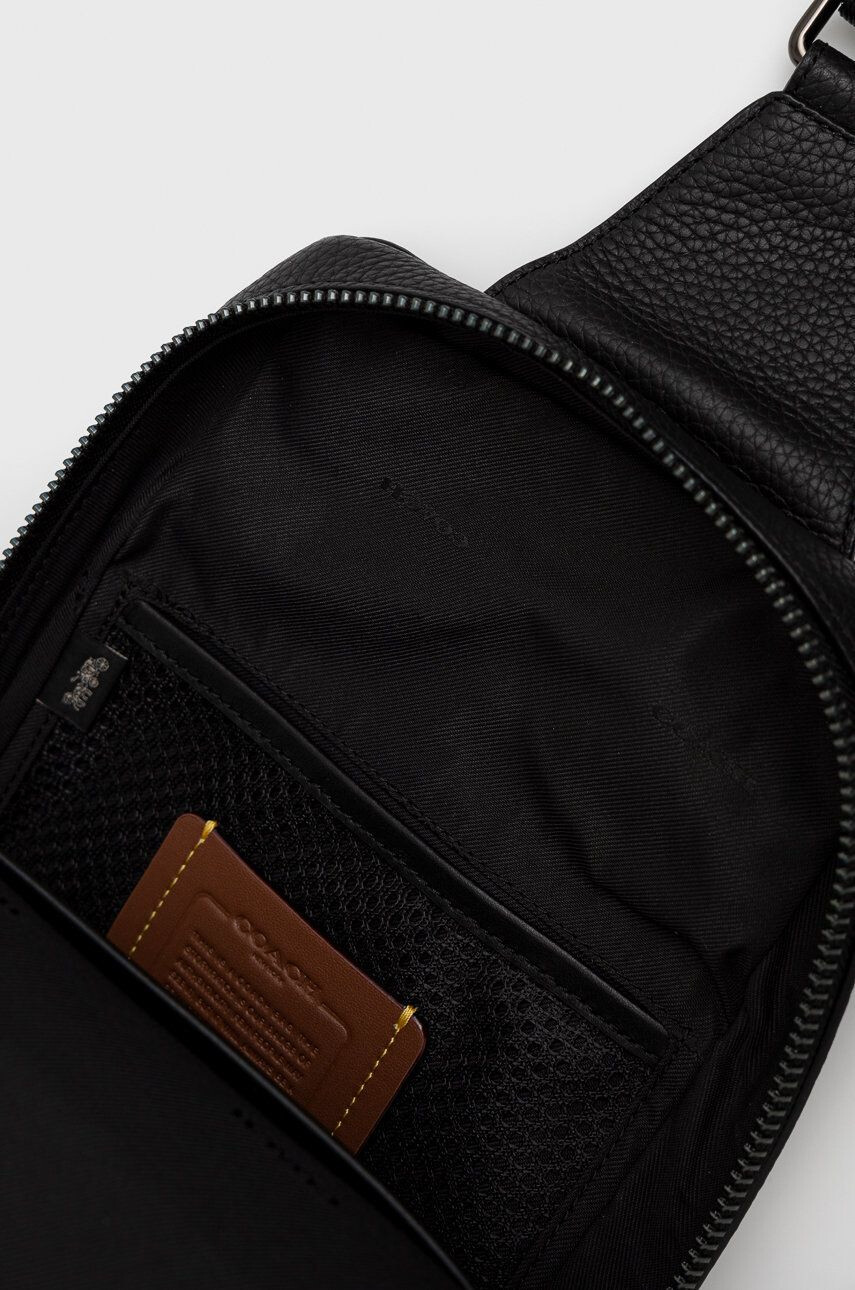 Coach borseta de piele barbati culoarea negru - Pled.ro