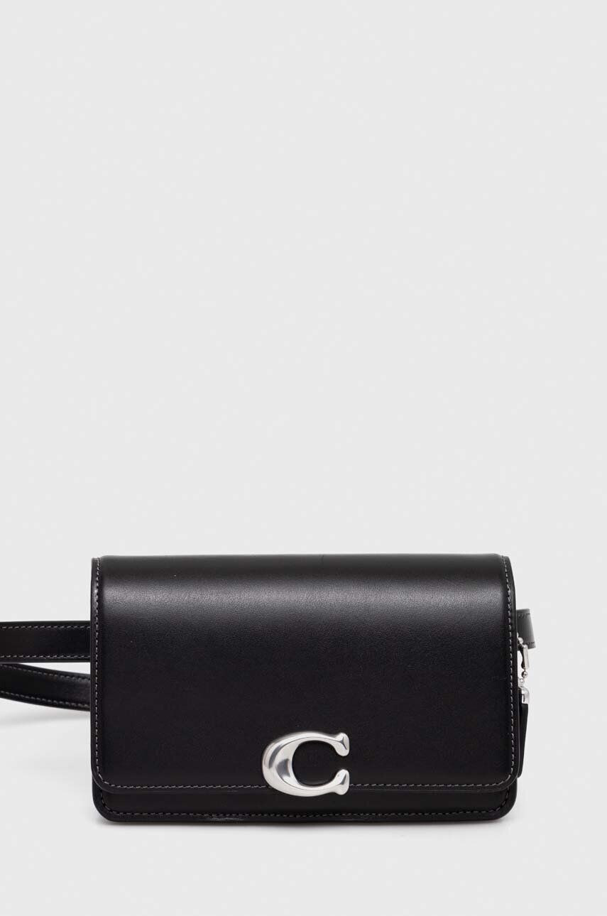 Coach borseta de piele Bandit Belt Bag culoarea negru - Pled.ro