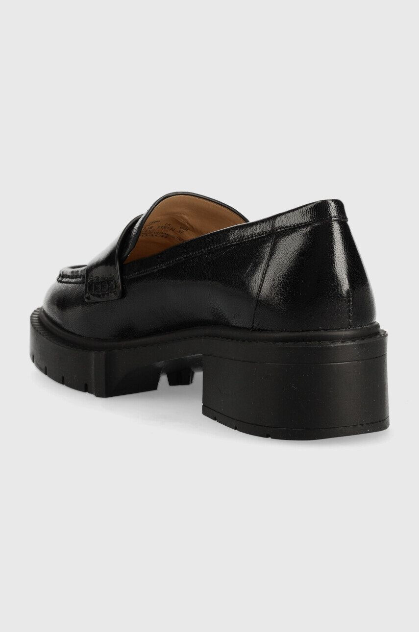 Coach mocasini de piele Leah Loafer Leah femei culoarea negru cu platforma CB990 - Pled.ro