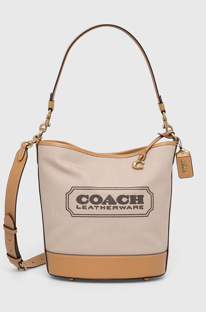 Coach poseta culoarea maro - Pled.ro