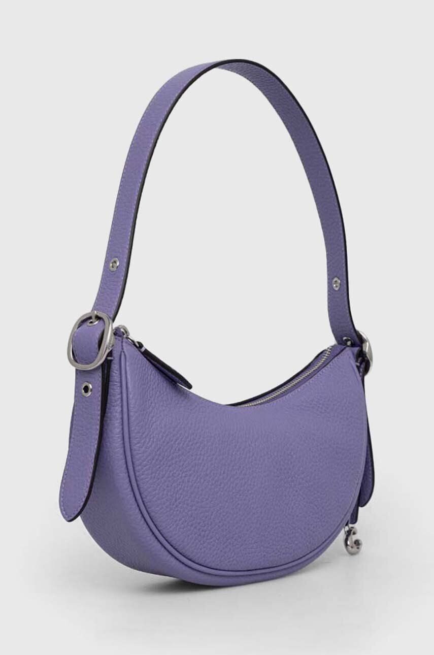 Coach poseta de piele culoarea violet - Pled.ro