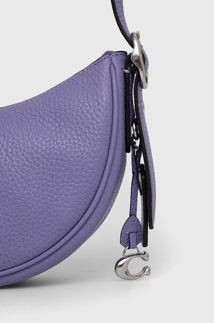 Coach poseta de piele culoarea violet - Pled.ro