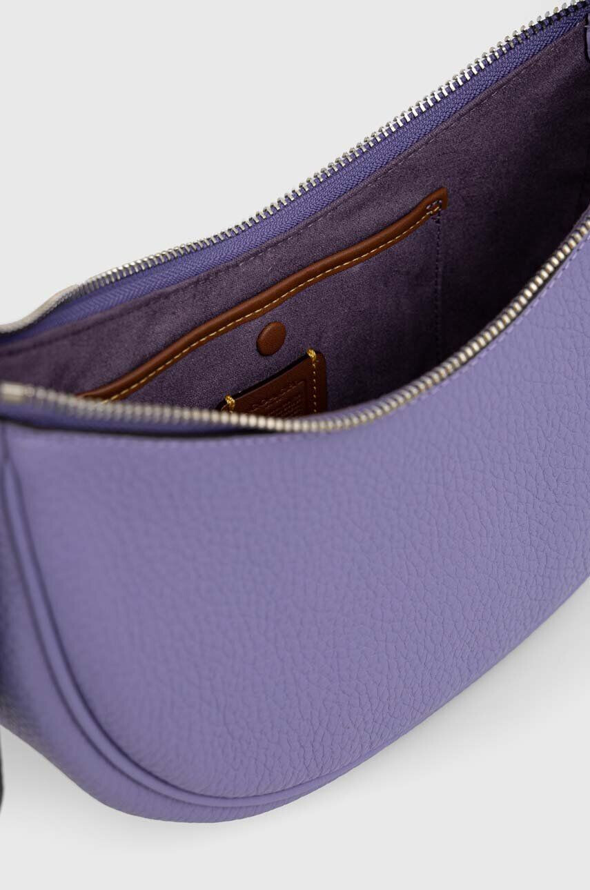 Coach poseta de piele culoarea violet - Pled.ro