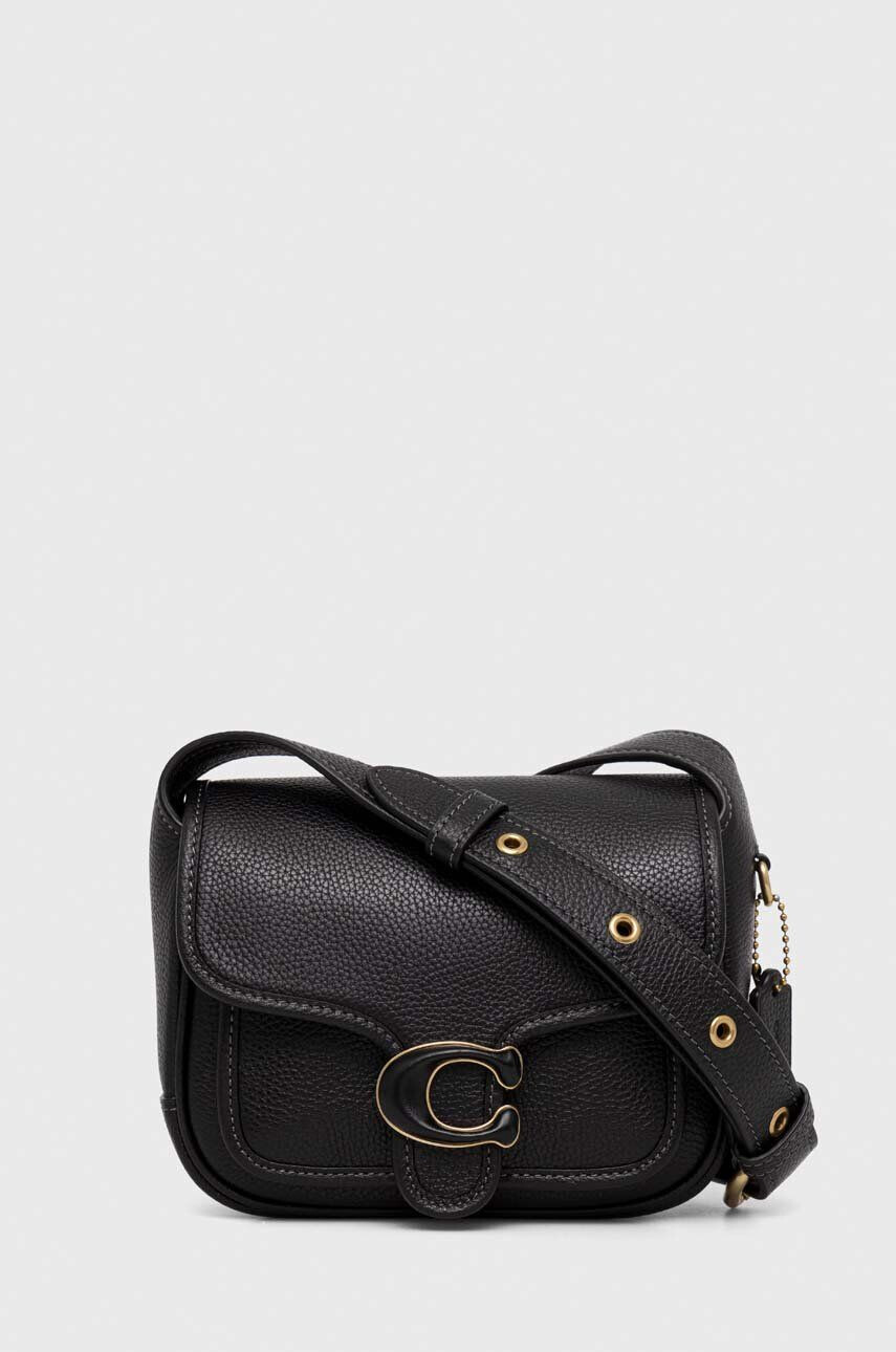 Coach poseta de piele culoarea negru - Pled.ro