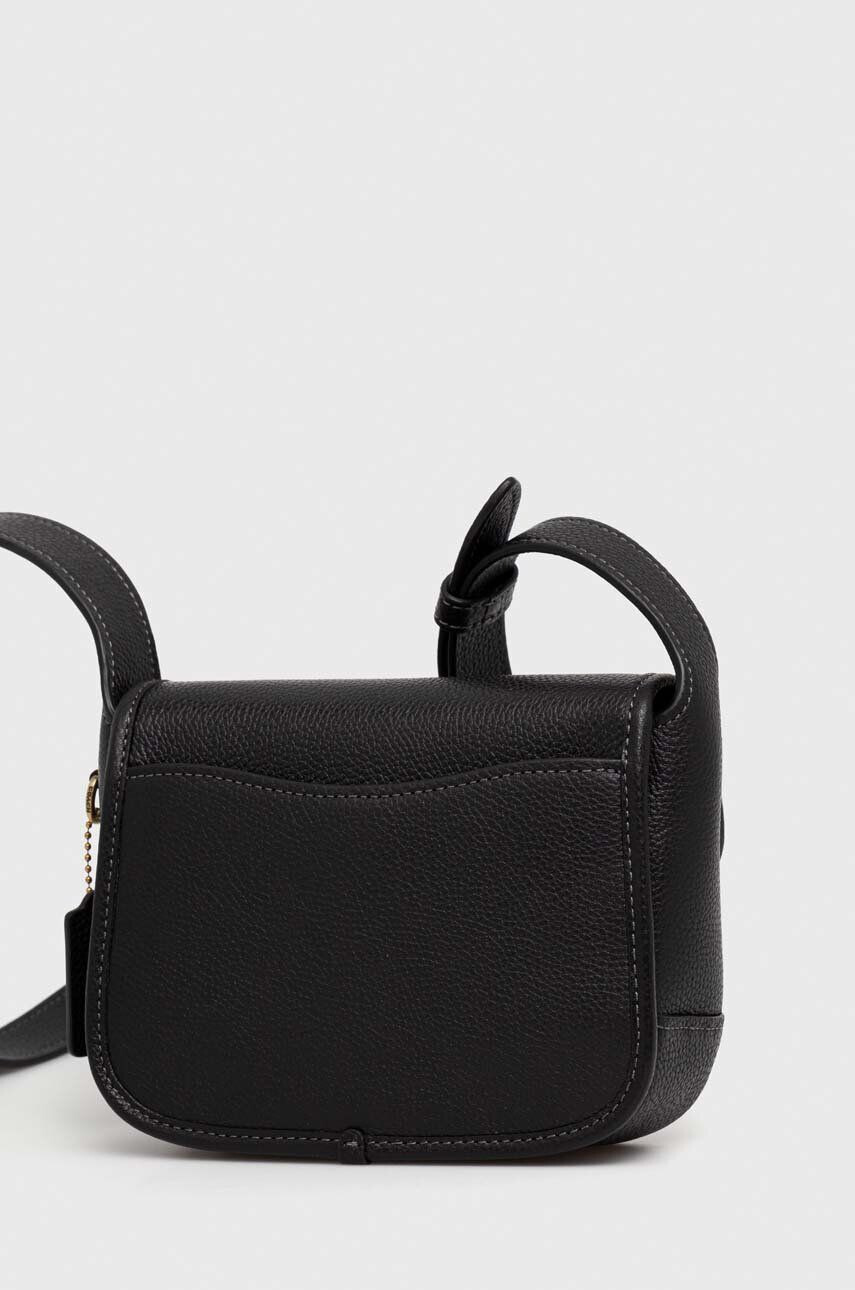 Coach poseta de piele culoarea negru - Pled.ro