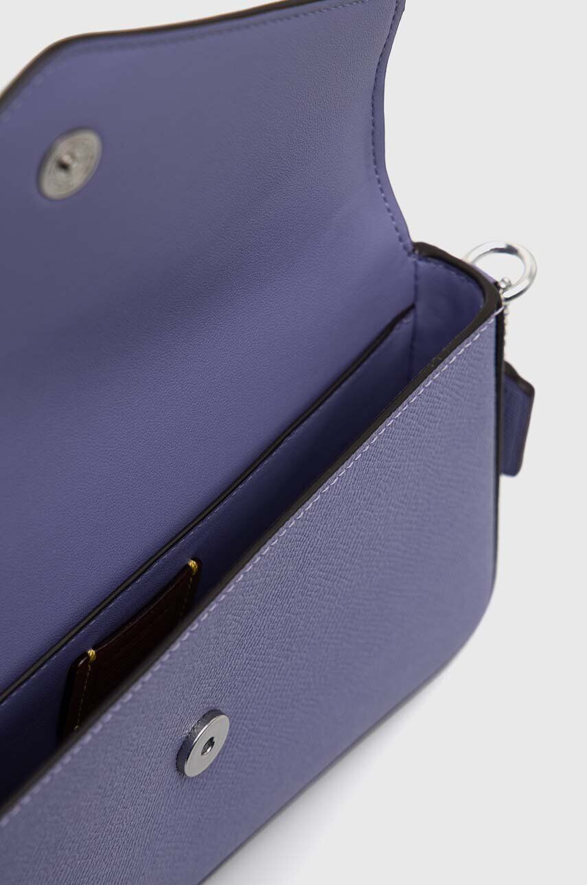 Coach poseta de piele culoarea violet - Pled.ro