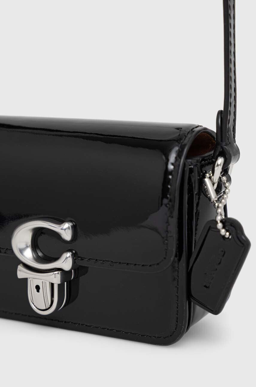 Coach poseta de piele culoarea negru - Pled.ro