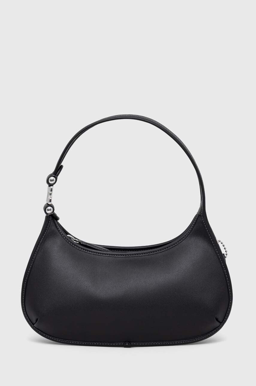 Coach poseta de piele culoarea negru - Pled.ro