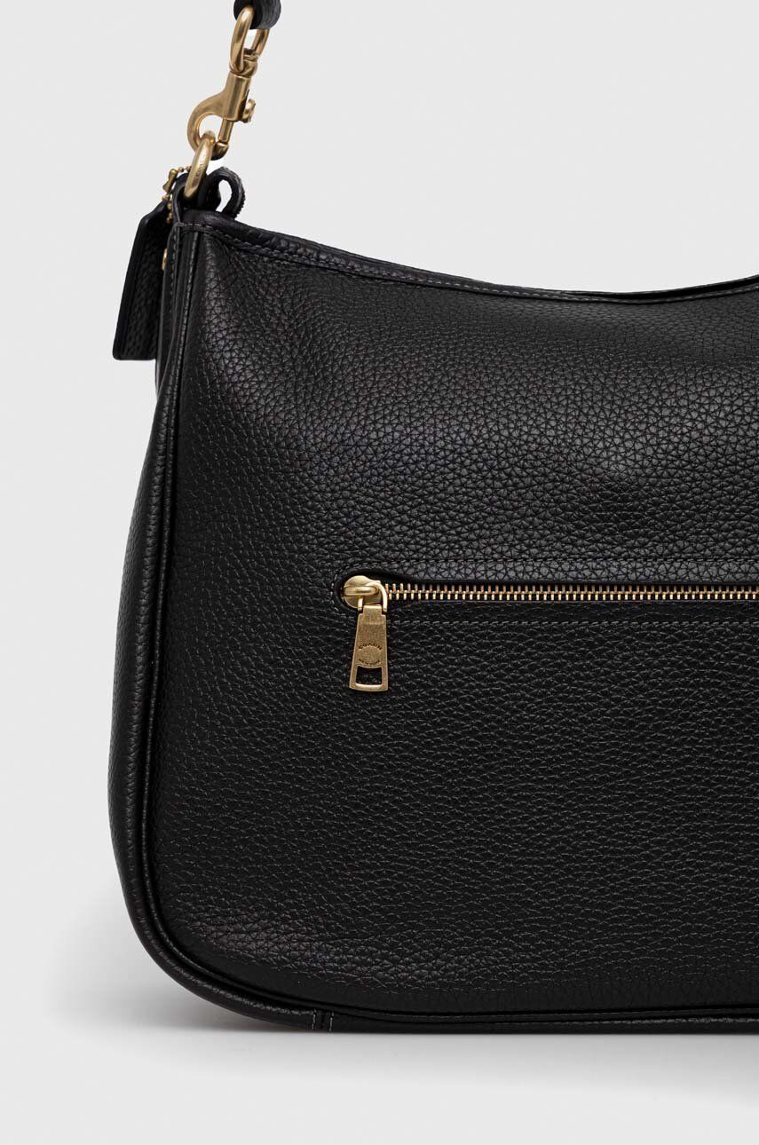 Coach poseta de piele culoarea negru - Pled.ro