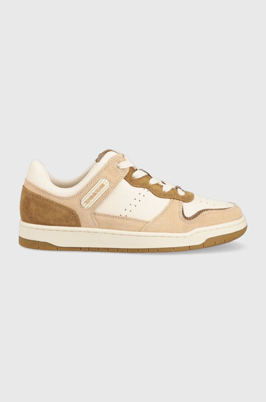 Coach sneakers C201 culoarea bej CK091 - Pled.ro