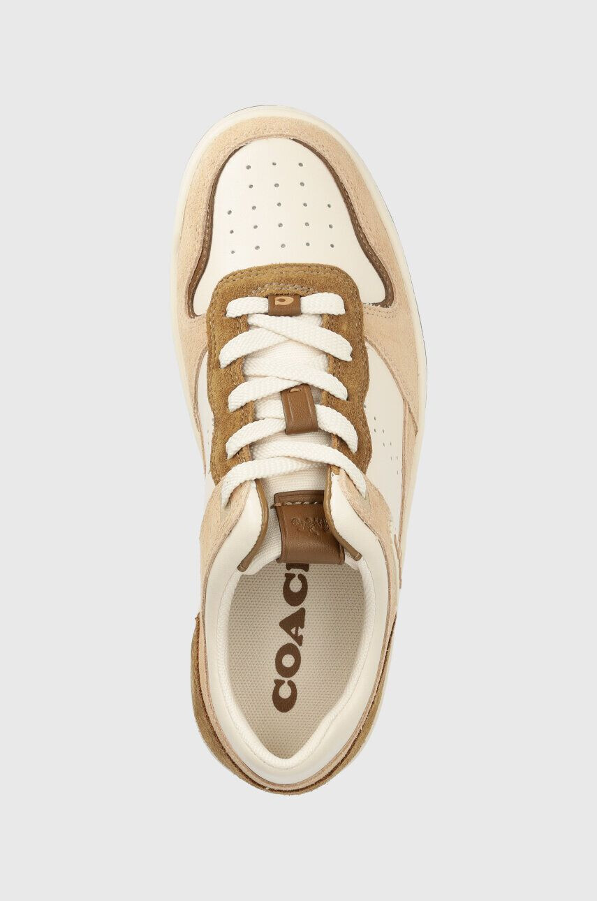 Coach sneakers C201 culoarea bej CK091 - Pled.ro