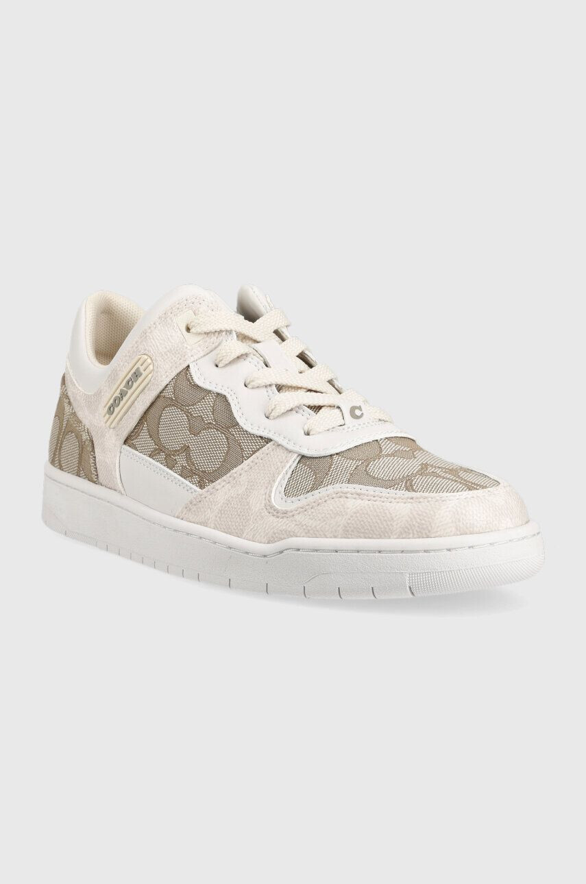 Coach sneakers C201 Multi Signature culoarea bej CK571 - Pled.ro