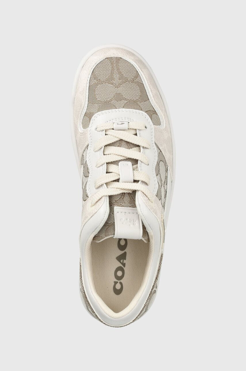 Coach sneakers C201 Multi Signature culoarea bej CK571 - Pled.ro