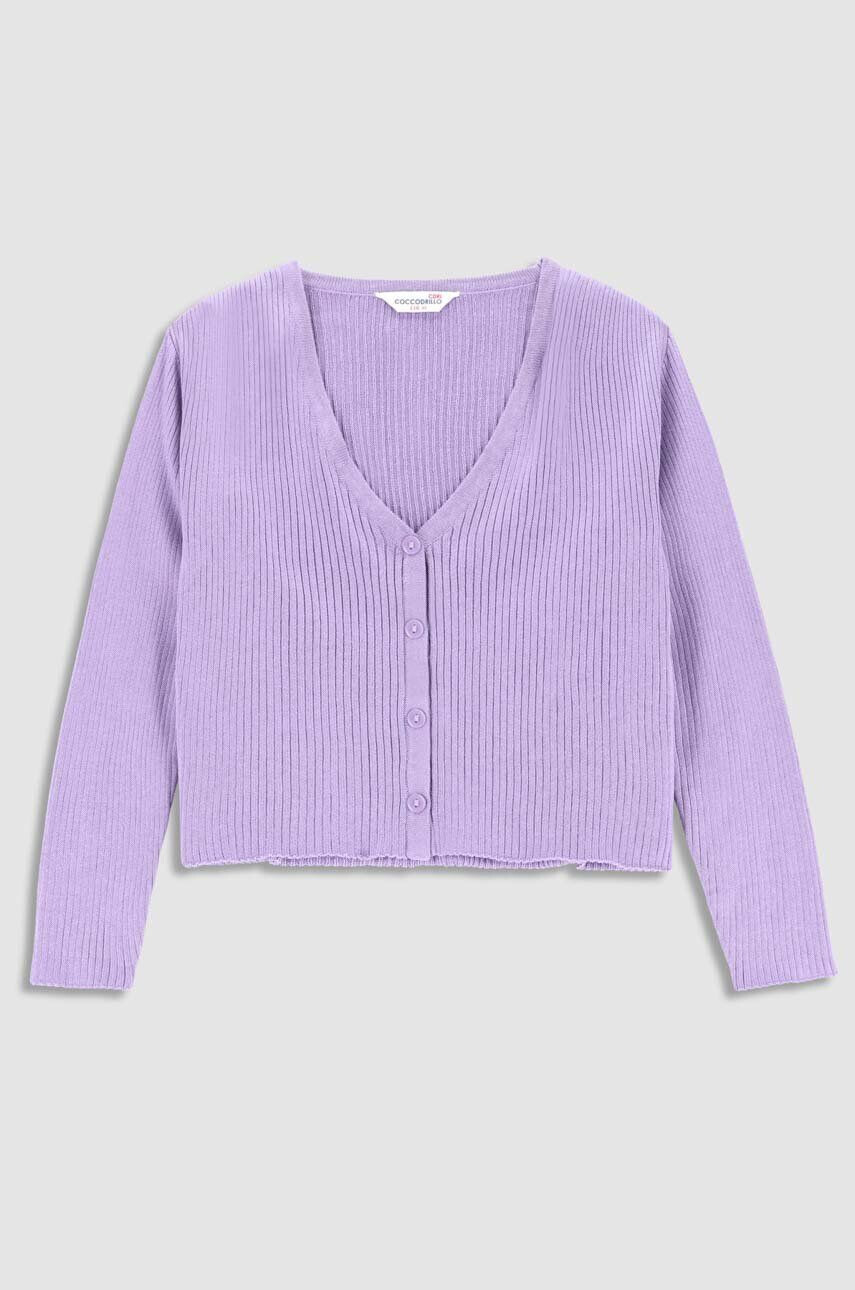 Coccodrillo cardigan copii culoarea violet light - Pled.ro