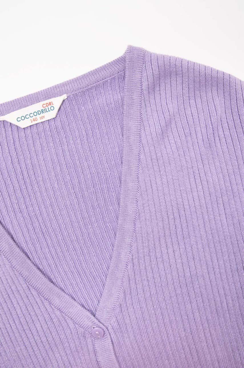 Coccodrillo cardigan copii culoarea violet light - Pled.ro