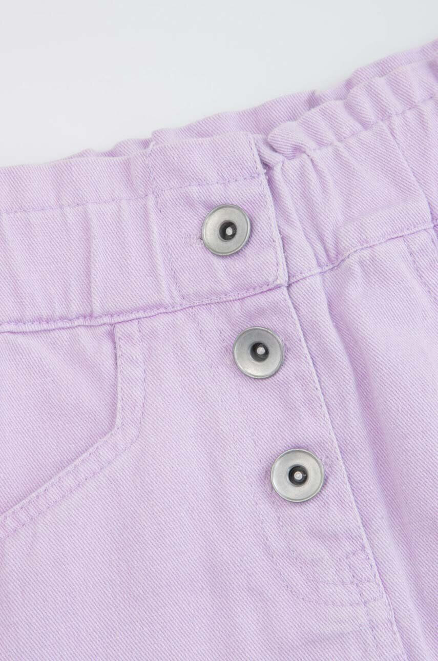 Coccodrillo fusta denim pentru copii culoarea violet mini drept - Pled.ro