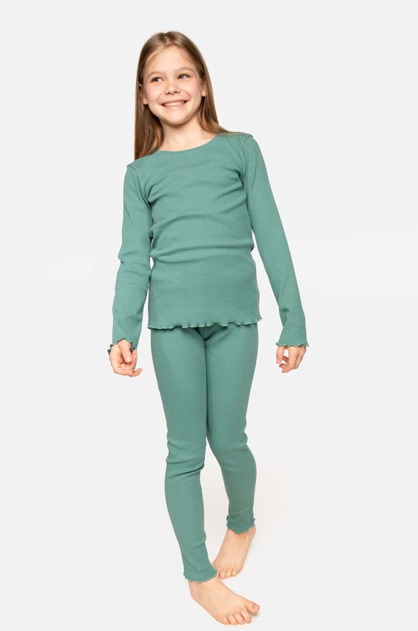 Coccodrillo longsleeve copii culoarea verde - Pled.ro