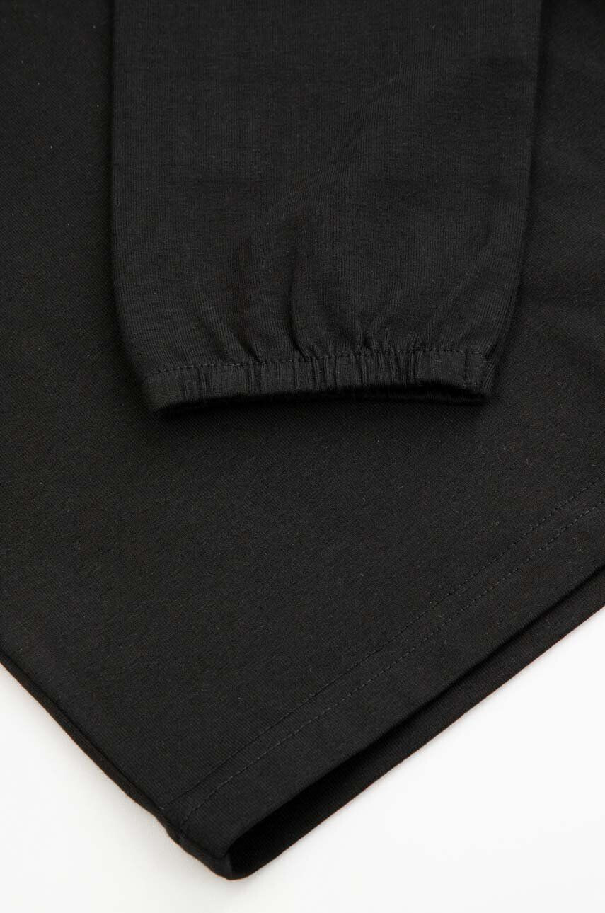 Coccodrillo longsleeve copii culoarea negru - Pled.ro