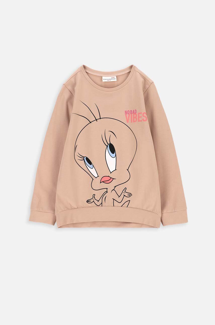 Coccodrillo longsleeve copii x Disney culoarea bej - Pled.ro