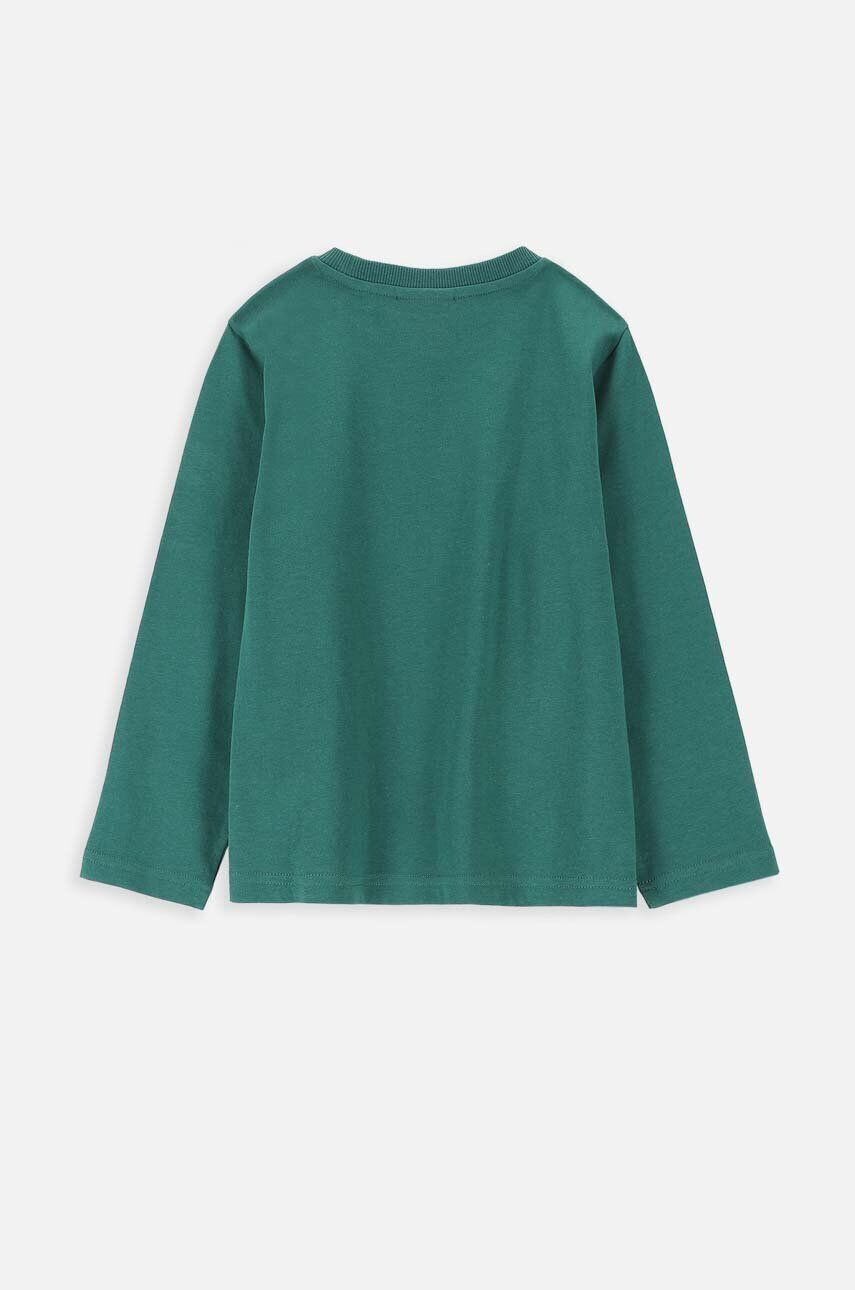 Coccodrillo longsleeve din bumbac pentru copii culoarea verde cu imprimeu - Pled.ro