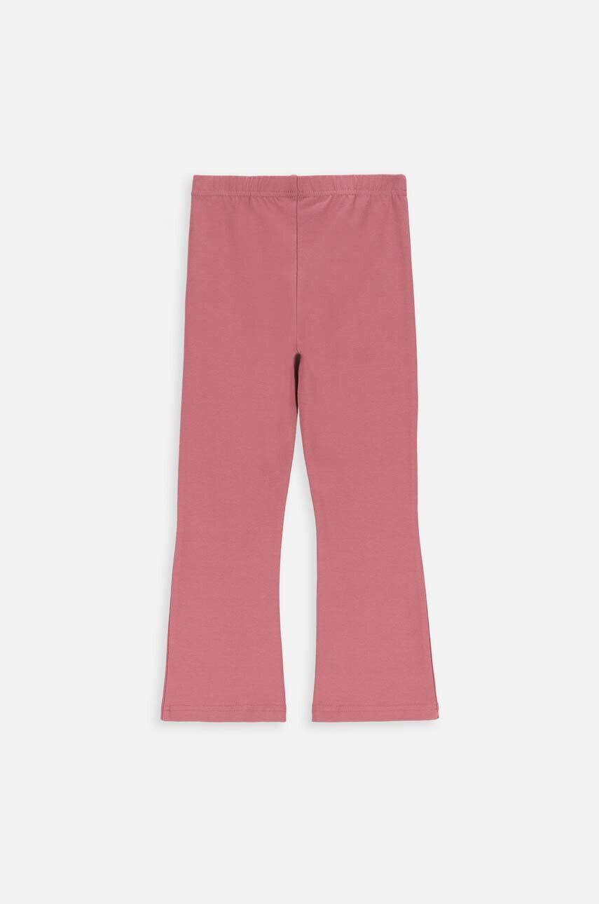 Coccodrillo pantaloni copii culoarea roz neted - Pled.ro