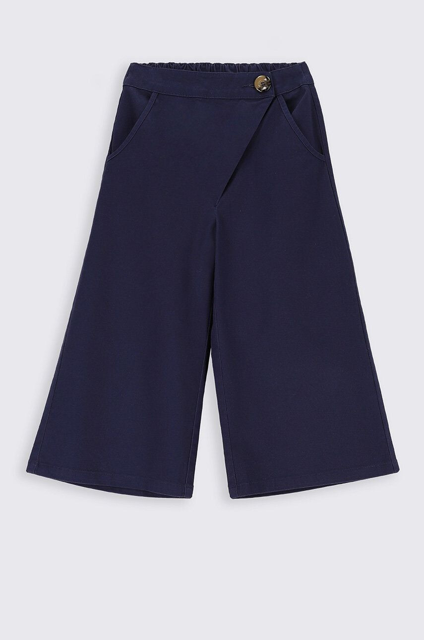 Coccodrillo pantaloni copii culoarea albastru marin neted - Pled.ro