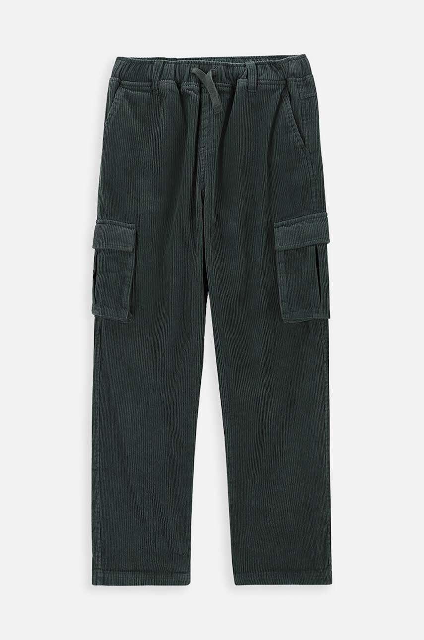 Coccodrillo pantaloni de bumbac pentru copii culoarea verde neted - Pled.ro