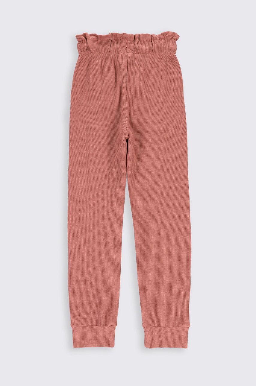 Coccodrillo pantaloni de trening din bumbac pentru copii culoarea maro neted - Pled.ro