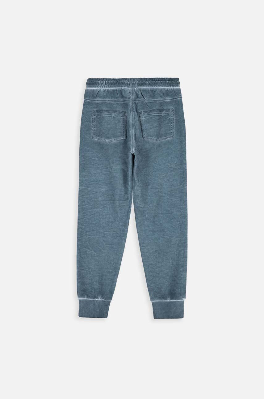 Coccodrillo pantaloni de trening din bumbac pentru copii culoarea gri neted - Pled.ro