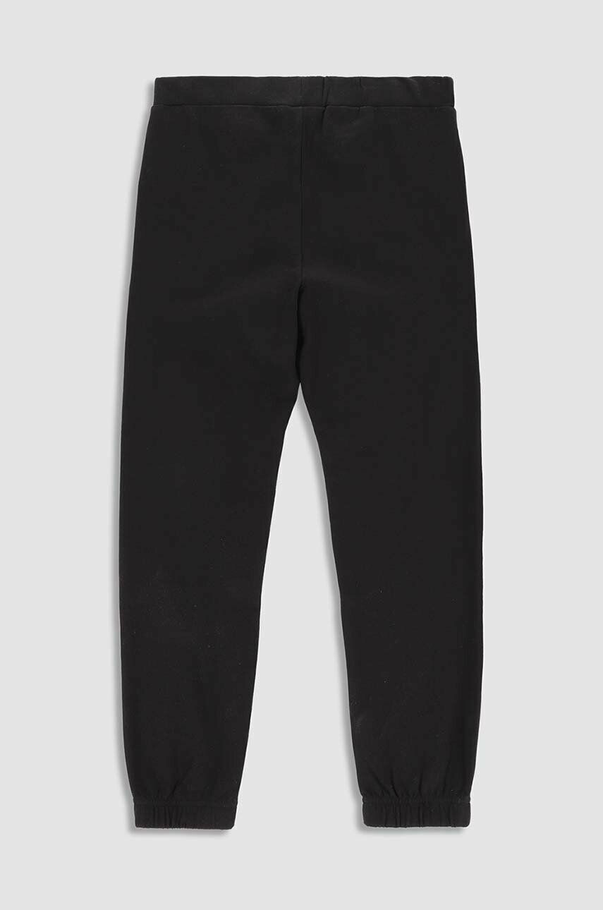 Coccodrillo pantaloni de trening din bumbac pentru copii culoarea negru neted - Pled.ro