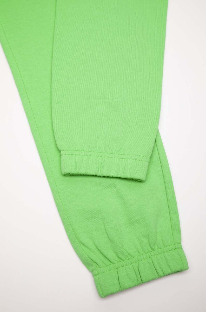 Coccodrillo pantaloni de trening din bumbac pentru copii culoarea verde neted - Pled.ro