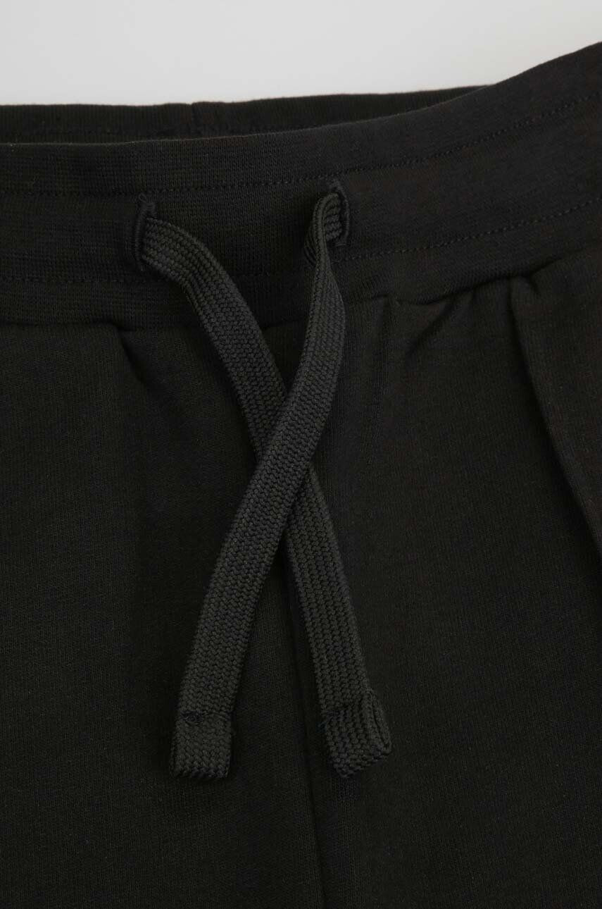 Coccodrillo pantaloni de trening din bumbac pentru copii culoarea negru neted - Pled.ro