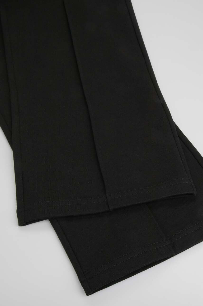 Coccodrillo pantaloni de trening din bumbac pentru copii culoarea negru neted - Pled.ro