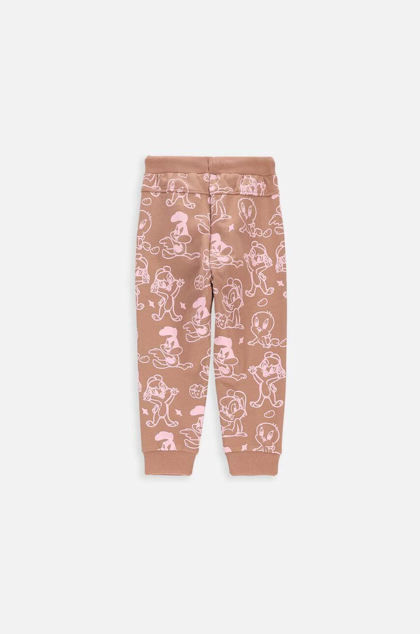 Coccodrillo pantaloni de trening pentru bebeluși x Looney Tunes culoarea maro modelator - Pled.ro