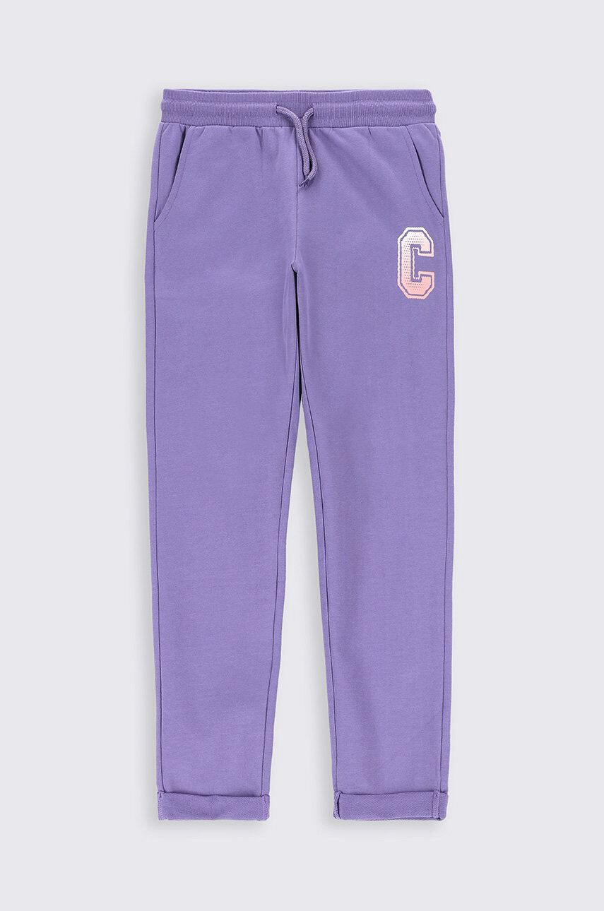 Coccodrillo pantaloni de trening pentru copii culoarea violet cu imprimeu - Pled.ro