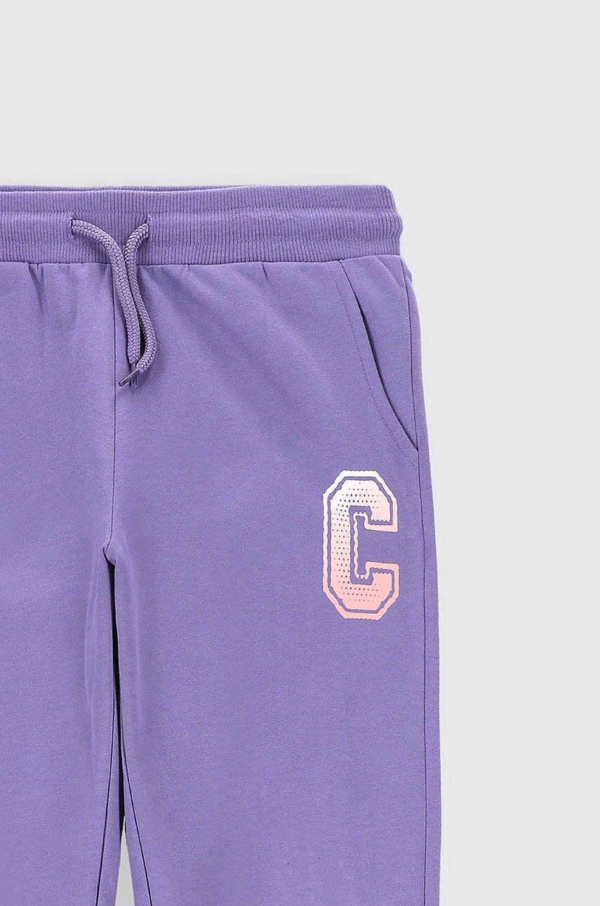 Coccodrillo pantaloni de trening pentru copii culoarea violet cu imprimeu - Pled.ro