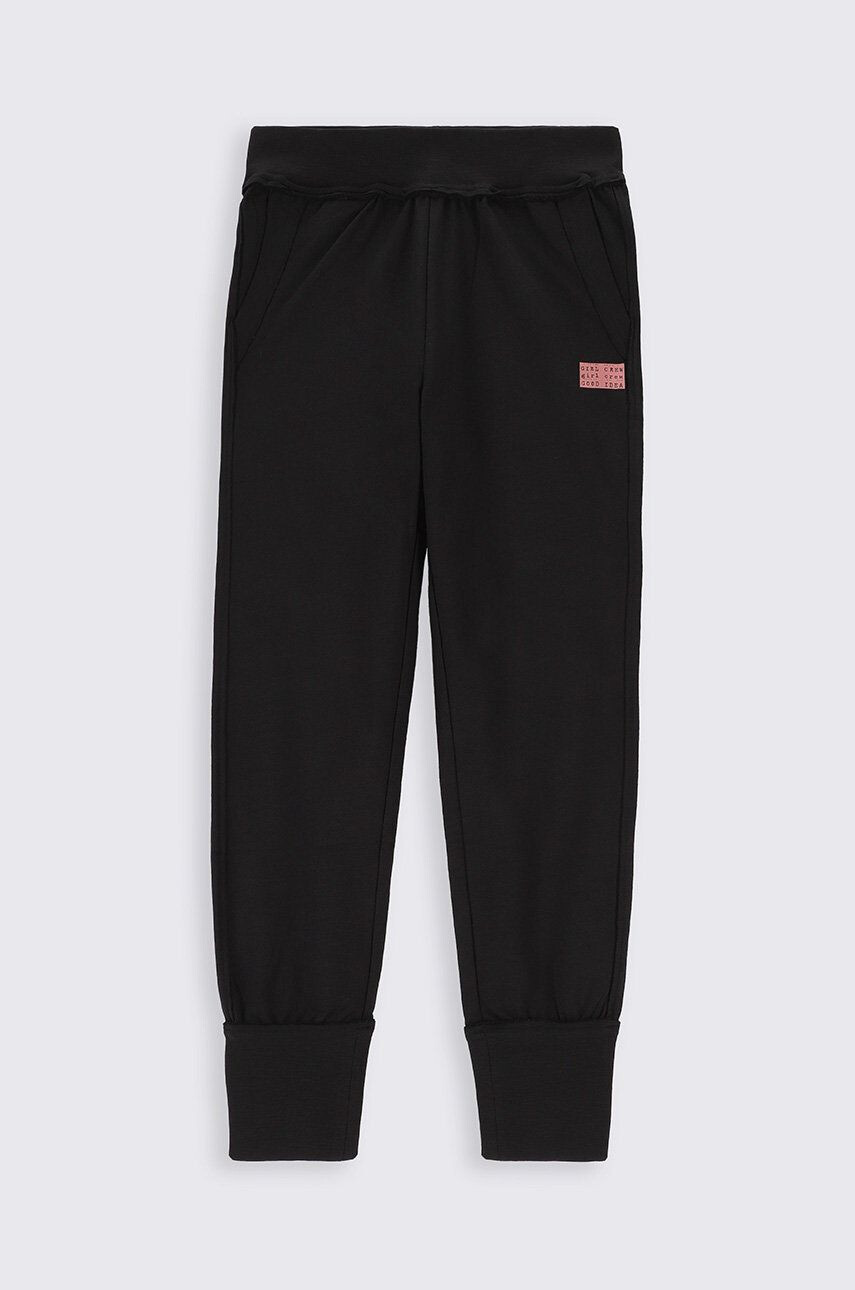 Coccodrillo pantaloni de trening pentru copii culoarea negru neted - Pled.ro