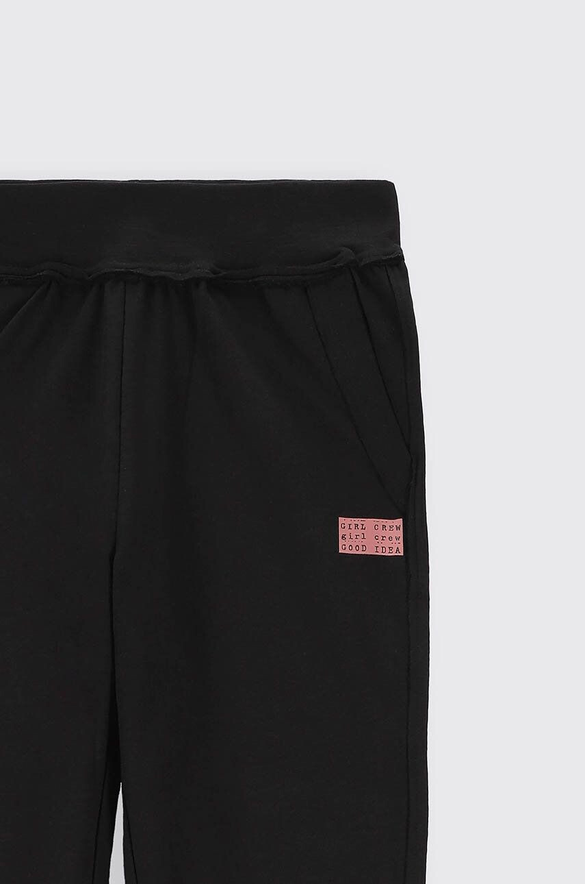 Coccodrillo pantaloni de trening pentru copii culoarea negru neted - Pled.ro