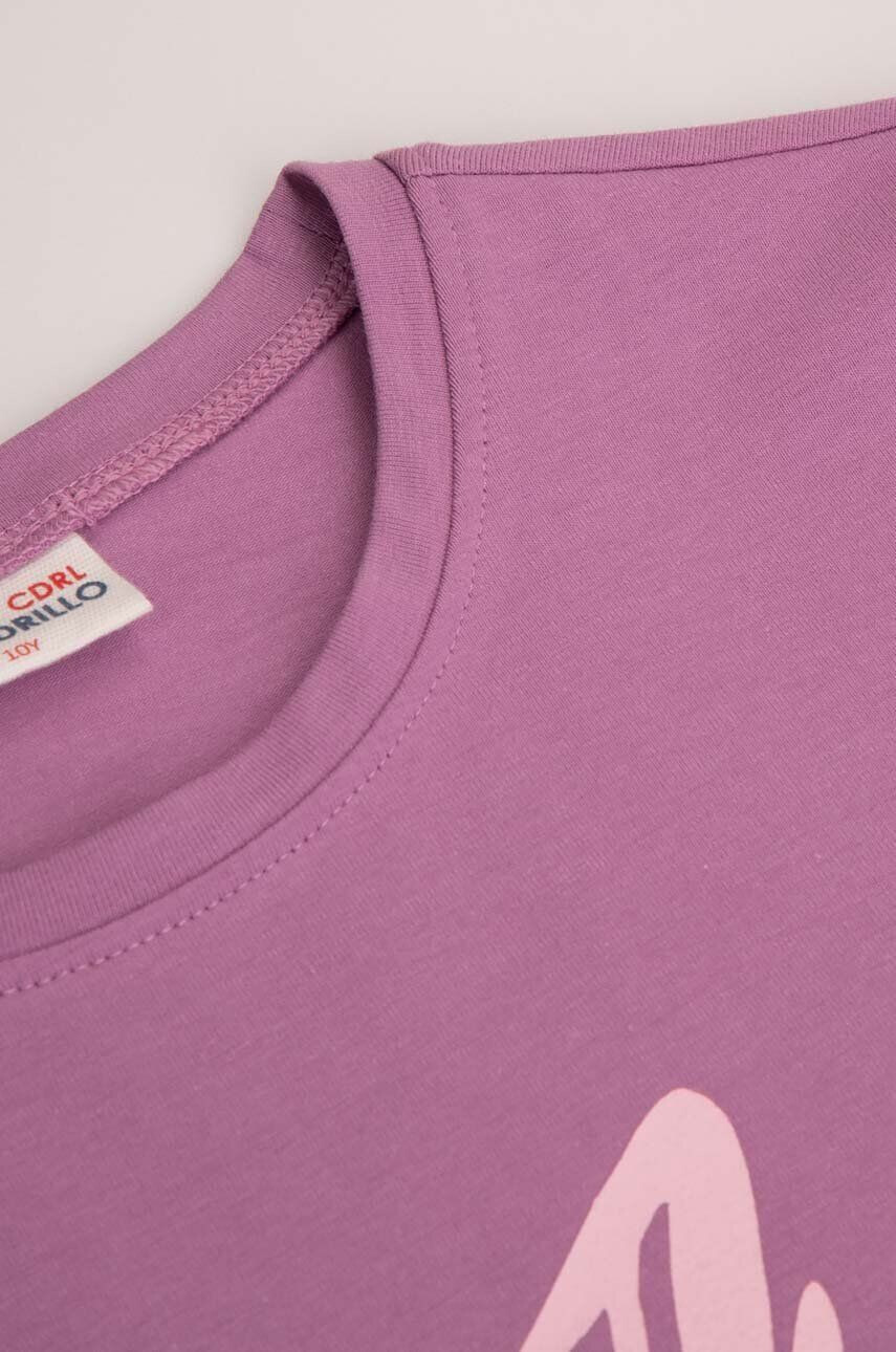 Coccodrillo tricou copii culoarea violet - Pled.ro