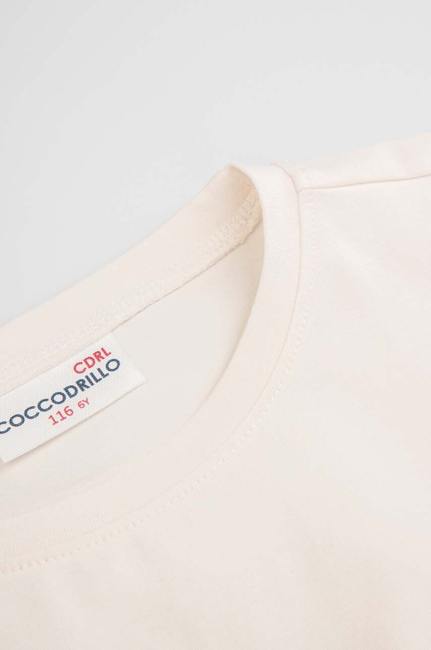 Coccodrillo tricou copii culoarea bej - Pled.ro