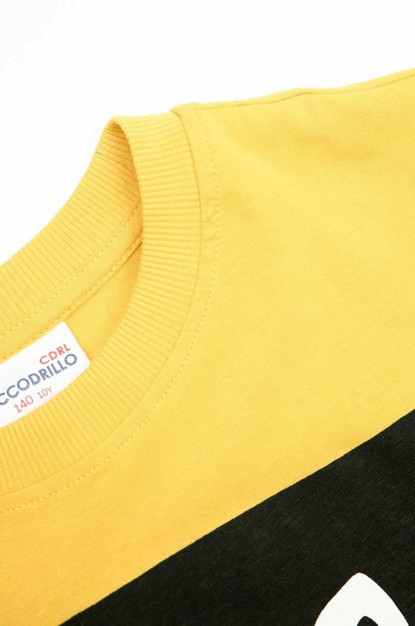 Coccodrillo tricou de bumbac pentru copii culoarea bordo cu imprimeu - Pled.ro