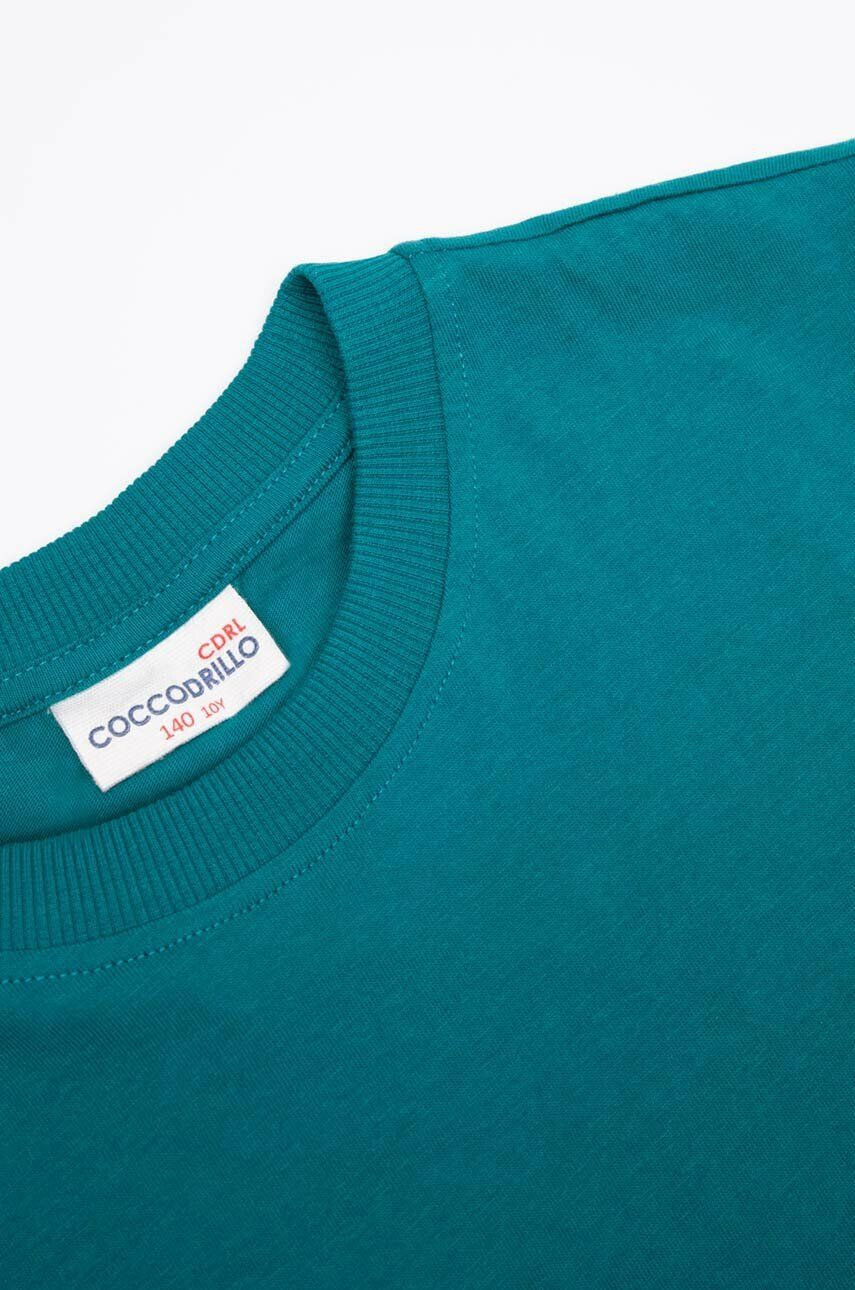 Coccodrillo tricou de bumbac pentru copii culoarea verde cu imprimeu - Pled.ro