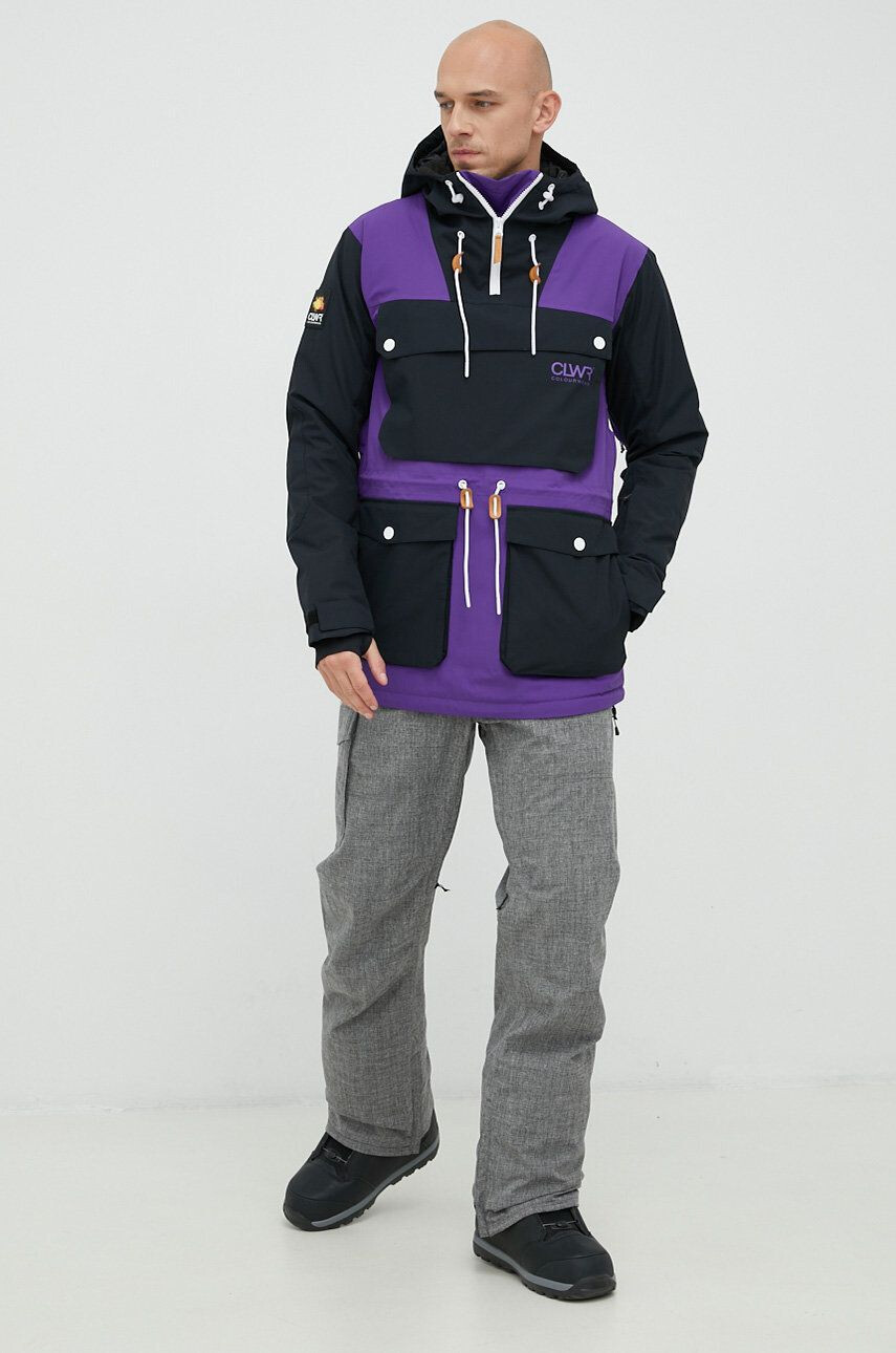 Colourwear geaca de snowboard Essential culoarea violet - Pled.ro